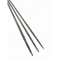 مجموعة ٣ فراشي 0,2,4 الشعر القصير للحواف الدقيقة من ديك الألمانية