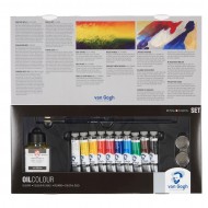 VAN GOGH Oil Colour 10 Colours x20ml Tube + Accessories Advanced Set with