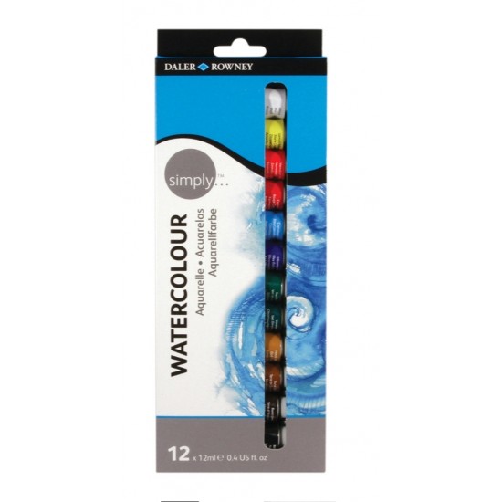 مجموعة ألوان مائية 12 لون 12 ملي سمبلي من دالر راوني.