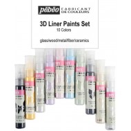مجموعة 10 ألوان 3D اكريليك لجميع الأسطح من بيبيو الفرنسية