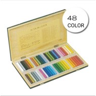 طقم سوفت باستل نوفل 48 لون بعلبة خشب الأحترافي ناعم للغاية وطري ساكورا اليابانية