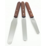 مجموعة 3 سكين رقم 1,2,3 للخلط والرسم بالزيت والأكريليك نوفل هاي كلاس مسكة خشب بني ساكورا اليابانية