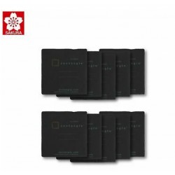 مجموعة 10 ورقات اسود زينتنجل مربعة 89*89 للرسم من ساكورا اليابانية