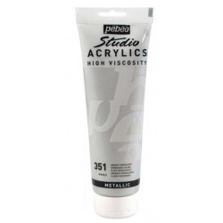 Silver 100ml Acrylic High Viscosity Paints Studio Pebeo French