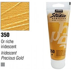 Gold 100ml Acrylic High Viscosity Paints Studio Pebeo French