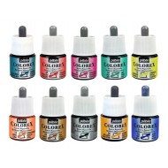 Pebeo COLOREX BOX OF 10 ASSORTED 45 ML BOTTLES