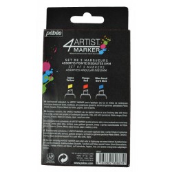 مجموعة ماركر 4ARTIST طقم 3 الوان رئيسية عريض 8 ملي 580887 / Pebeo مجموعة ماركر 4ARTIST طقم 3 الوان رئيسية عريض 8 ملي 580887 / Pebeo