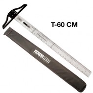 مسطرة شفاف حرف T مقاس ٦٠ سم  اكريليك مع شنطة