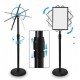 Aluminum floor-standing display stand for posters and advertisements, available in A4 and A3 sizes, in black, silver, and gold.