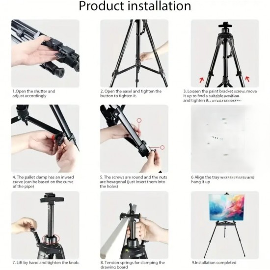150cm Stand, Aluminum Tripod Telescopic Panel Stand