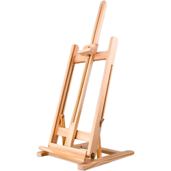 95cm Adjustable and Foldable Table Stand, Beech Wood Panel Holder Easel