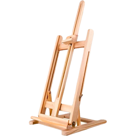 95cm Adjustable and Foldable Table Stand, Beech Wood Panel Holder Easel