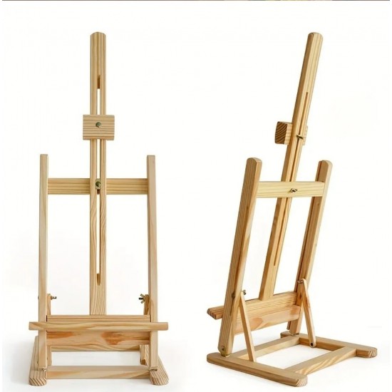 95cm Adjustable and Foldable Table Stand, Beech Wood Panel Holder Easel