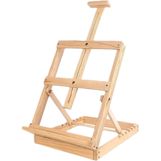 96cm adjustable and foldable table stand, beech wood panel holder Easel