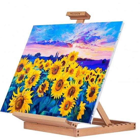 96cm adjustable and foldable table stand, beech wood panel holder Easel