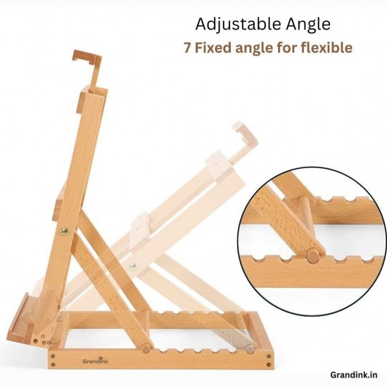 96cm adjustable and foldable table stand, beech wood panel holder Easel