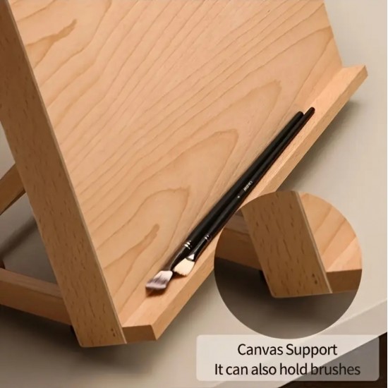 A2 size 42*59.4 table stand, adjustable and foldable, beech wood plate holder