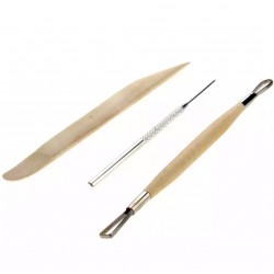 Ceramic Shaping Tool Kit / 7 Pieces With Yellow Nylon Sponge