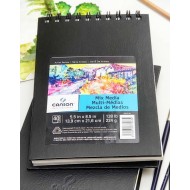 Canson Artist Series Mix Media Pad, Side Wire Bound 40 Sheets224 gsm