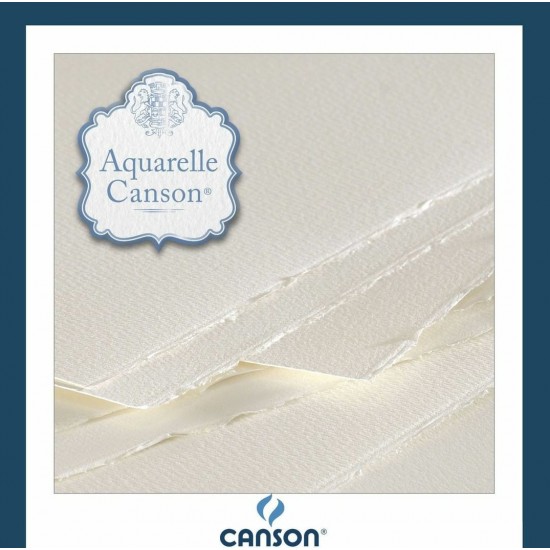 Canson Aquarelle 60% Cotton paper 300 GSM Cold Pressed blocks glued 4 sises 20 sheets