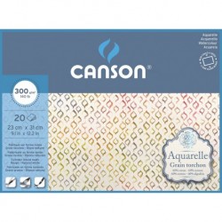 بلوك ورق روه جرين تورشون اكيوريل قطن 60 % مصمغ 4 جوانب 300 غم 20 ورقة CANSON بلوك ورق روه جرين تورشون اكيوريل قطن 60 % مصمغ 4 جوانب 300 غم 20 ورقة CANSON