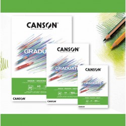 دفتر رسم جريدويت ديزاين مصمغ 160غم 30 ورقة CANSON دفتر رسم جريدويت ديزاين مصمغ 160غم 30 ورقة CANSON