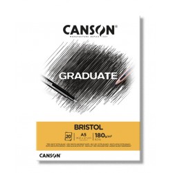 دفتر رسم جريدويت بريستول ناعم مصمغ 180غم 20 ورقة CANSON دفتر رسم جريدويت بريستول ناعم مصمغ 180غم 20 ورقة CANSON