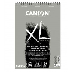 دفتر رسم A4 رمادي ساند جرين مكس ميديا XL سلك 160غم 40و CANSON دفتر رسم A4 رمادي ساند جرين مكس ميديا XL سلك 160غم 40و CANSON