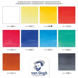 VAN GOGH Water Colour Set with 10 Colours in 10ml Tube