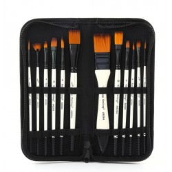 set of 12 high quality brushes with a cloth bag set of 12 high quality brushes with a cloth bag