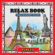 كراسة تلوين ريلاكس مجموعة الاماكن + كراسة جيب دائرية بورق اسود مبدعة