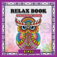 كراسة تلوين ريلاكس مجموعة الطيور + كراسة جيب دائرية بورق اسود مبدعة