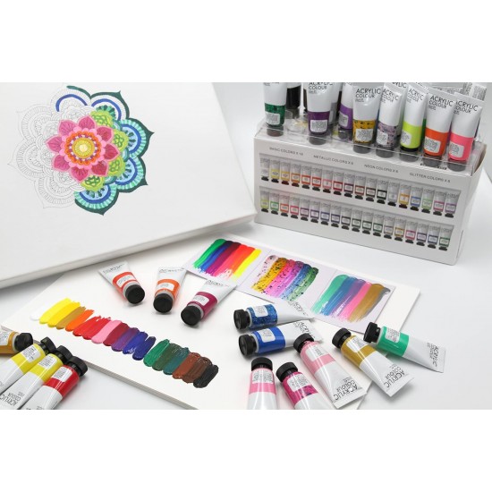 ART RANGER ACRYLIC 36 COLOUR TUBEX 22ML