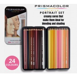  24 Colours Prismacolor Premier Coloured Pencils - Portrait Set, Soft Core -