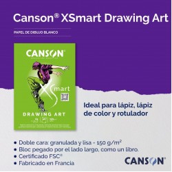 دفتر رسم A4 اكس سمارت درونج ارت مصمغ 150غم 40و CANSON  دفتر رسم A4 اكس سمارت درونج ارت مصمغ 150غم 40و CANSON