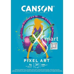 دفتر رسم A4 اكس سمارت بكسل ارت مصمغ 120غم 40و CANSON  دفتر رسم A4 اكس سمارت بكسل ارت مصمغ 120غم 40و CANSON