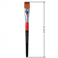 فرشة رقم 6  قصيره عصا اسود واحمر