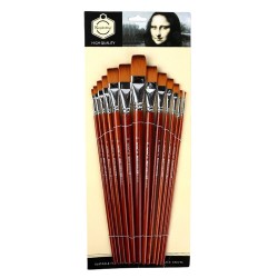 13 Piece Mona Lisa Straight Long Stick Brush Set