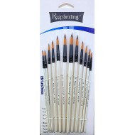  طقم 12 فرشة دائرية عصا قصيره بيضاء كيب سمايل