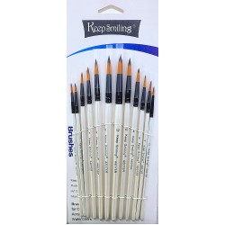 12pcs Round Shape Artist Paint Brush Set
