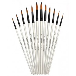 12pcs Round Shape Artist Paint Brush Set
