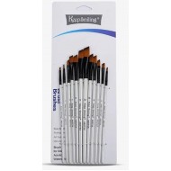 طقم 12 فرشة مشطوفة عصا قصيره بيضاء كيب سمايل