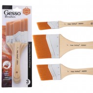 طقم 3 فرشة لمد الجسو مشطوفة عصا خشب