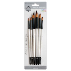 6 pcs Round Shape Artist Paint Brush Set