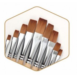 9 Piece Straight Brush Mona Lisa  Long Stick 