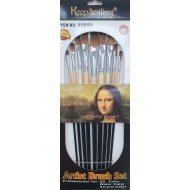 طقم 9 فرشة مشطوفة عصا طويلة موناليزا