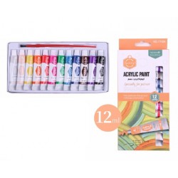 طقم الوان اكريليك 12 لون 12 ملي سمايل طقم الوان اكريليك 12 لون 12 ملي سمايل