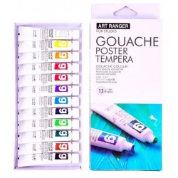 طقم الوان جواش 12 لون 12 ملي ارت رينجر