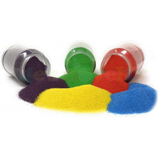 Coloured Sand 300g Fine Sand, 17 colors, In Jar